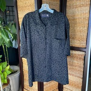 Flowy Geometric Button Down